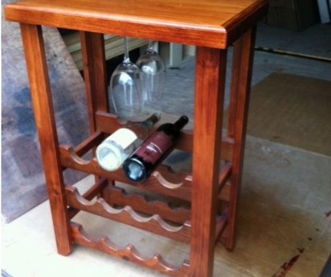 Wine rack and glass holder